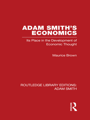 cover image of Adam Smith's Economics